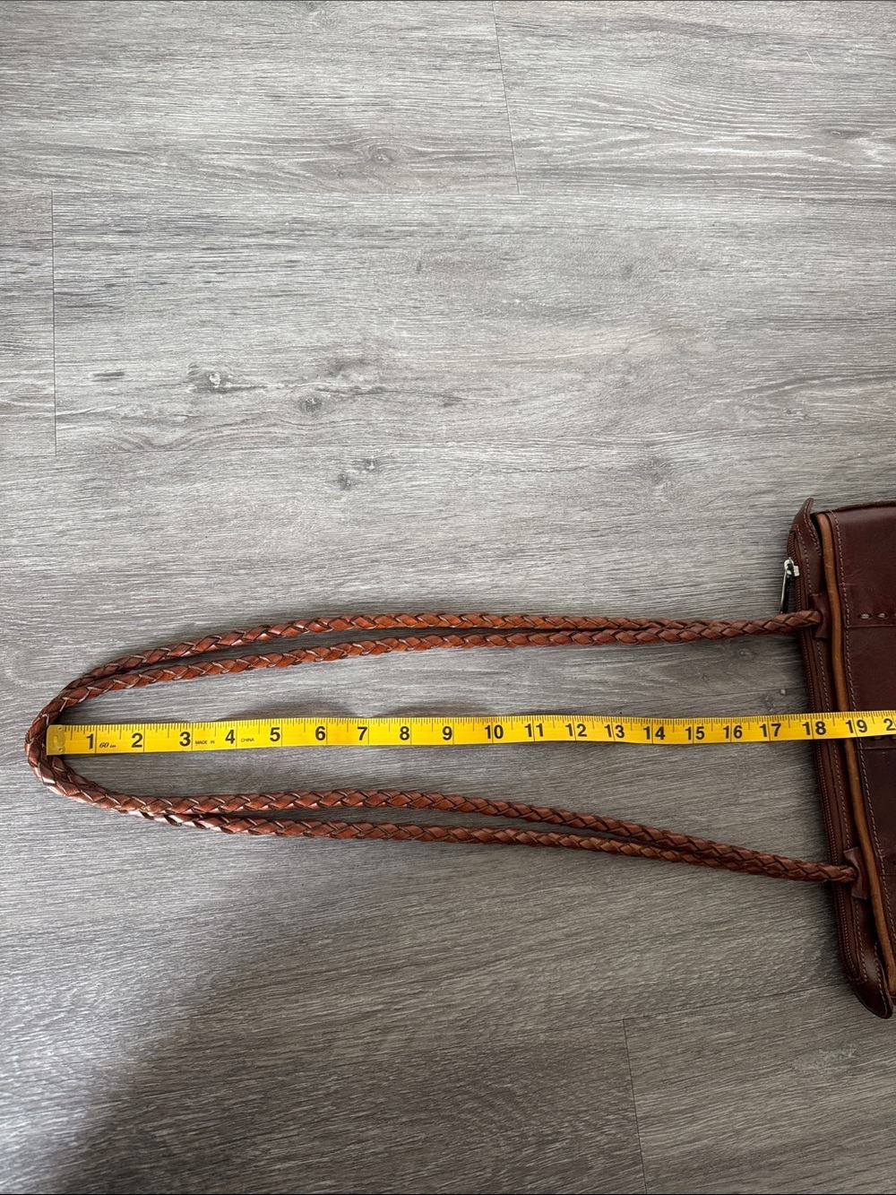 Ellepi Handmade Braided-Strap Patchwork Leather Shoulder Bag in Deep Brown - Picture 8 of 10